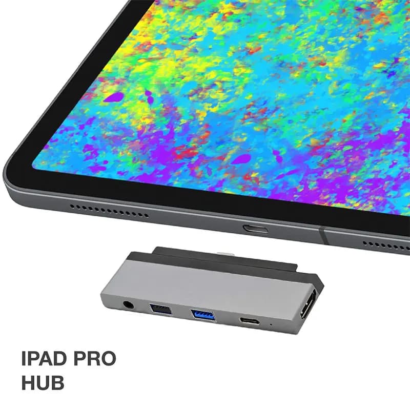 HUB USB C 5 in 1 adatto per iPad Pro Docking station hub USB con adattatore di espansione audio PD USB 2.0/3.0 TIPO C HDMI da 3,5 mm