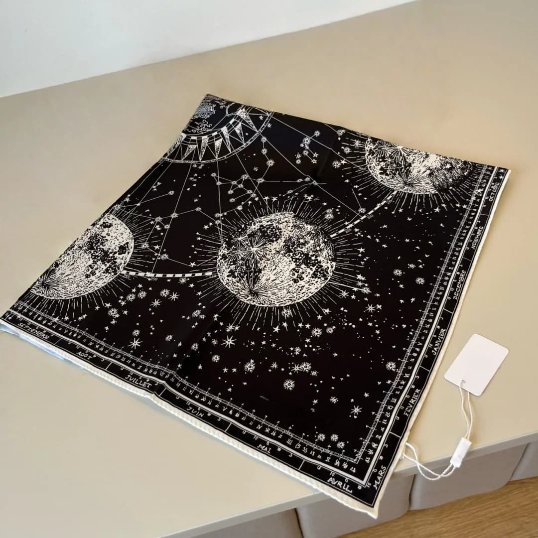 Luxury Women's Silk Scarves Zodiac-themed Silk Scarves and Shawls Creative and Versatile Headbands or Bag Accessories Gift