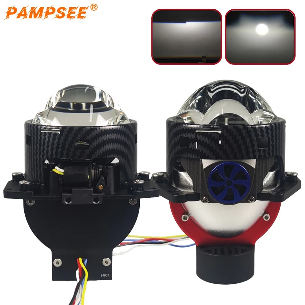 Fari per proiettori bi-led Fascio alto-basso integrato per modelli H4/H7/9005/9006 Kit di conversione fari per auto da 3,0 pollici