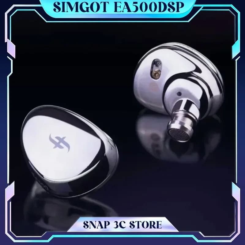 SIMGOT EA500 DSP In-Ear Monitor HiFi Auricolari Cablati Dual-Magnetic Dual-Cavity con Diaframma DLC IEM Type-C Cuffie Gaming e Musica
