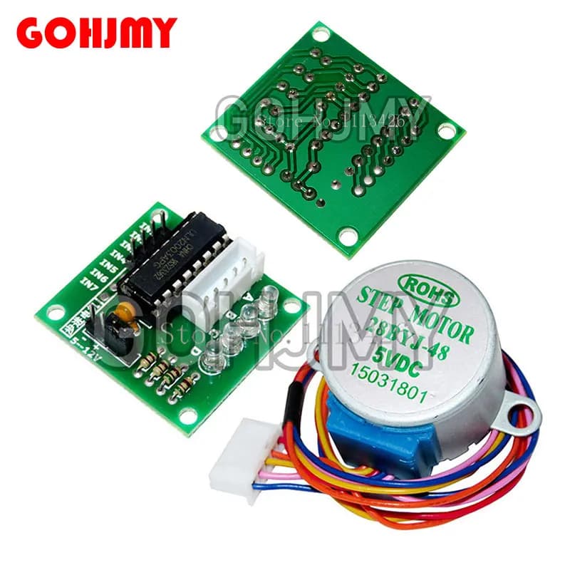 1 pz 28BYJ-48-5V 4-phase step motor + ULN2003 driver card for Arduino 1x Step-through motor + 1 x ULN2003 driver card