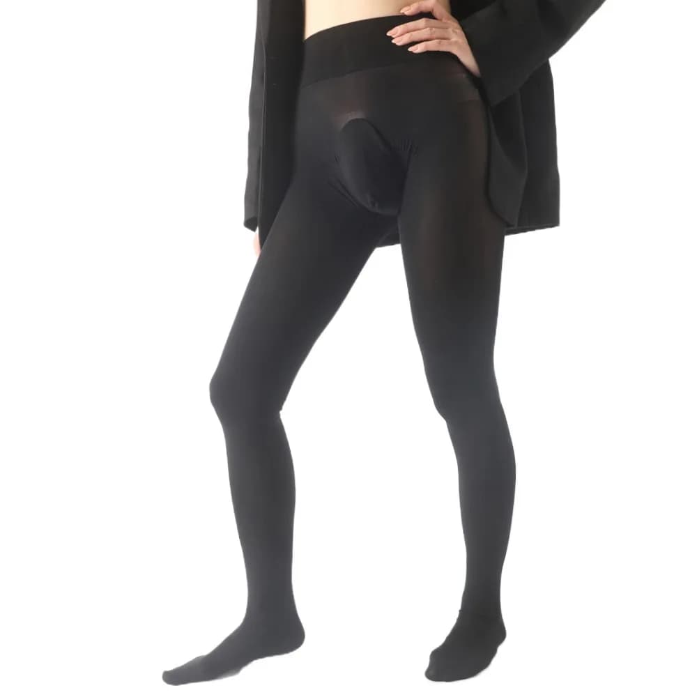 Collant Elasticizzati da Uomo Tinta Unita, Caldi, Altamente Elastici, Senza Cuciture, Leggings, Pantaloni, Calze in Velluto 80D