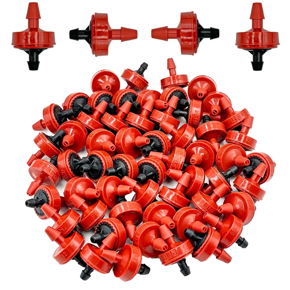 20X Giardino 2L 4L 8L Emettitore di Compressione di Pressione Gocciolatore 1/4 ''Autopulente Irrigazione a Goccia Regolatore di Acqua 4/7mm Tubo Puncher