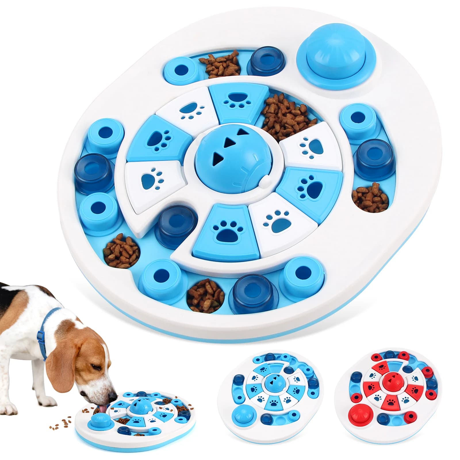 Alimentatore lento per cani Dispenser di cibo Addestramento interattivo Aumenta il cucciolo IQ Anti soffocamento Puzzle Giocattoli Divertimento Ciotola antiscivolo Forniture per animali domestici