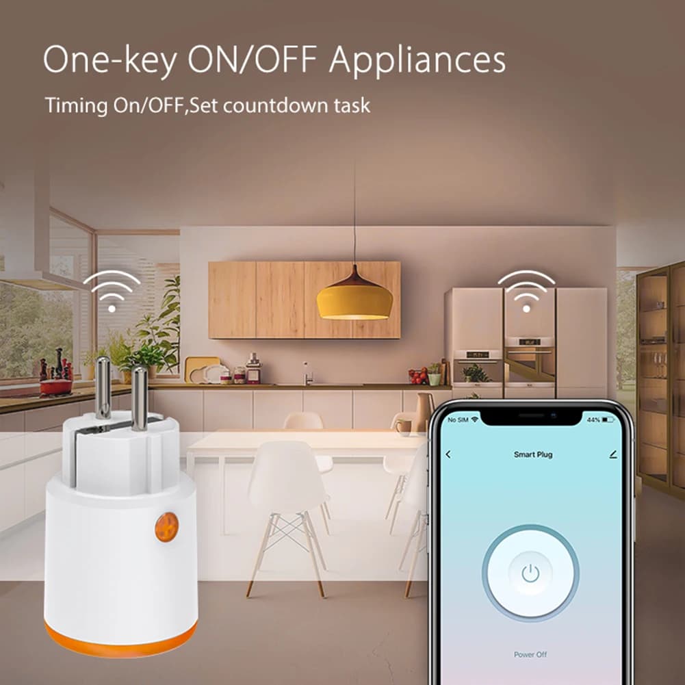 Tuya EU Smart Socket 16A Zigbee 3.0 Smart Plug Power Monitoring Works with Alexa Google Assistant