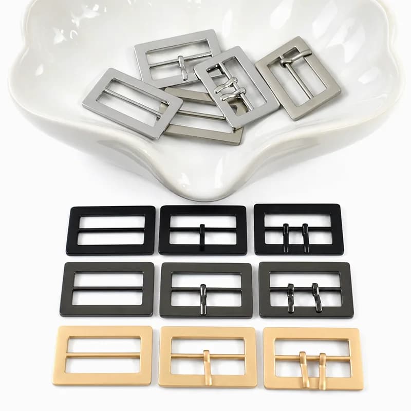 5/10 Pezzi Fibbie Rettangolari in Metallo da 25-50mm, Perni di Regolazione per Cinture, Fibbie per Cappotti, Borse, Cinture, Accessori per Cucito Fai-da-Te