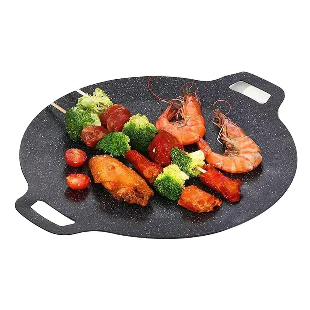 Padella Multifunzione Antiaderente per Barbecue, Cucina all'Aperto, Campeggio, Utensili da Cucina, Teppanyaki 28-38CM