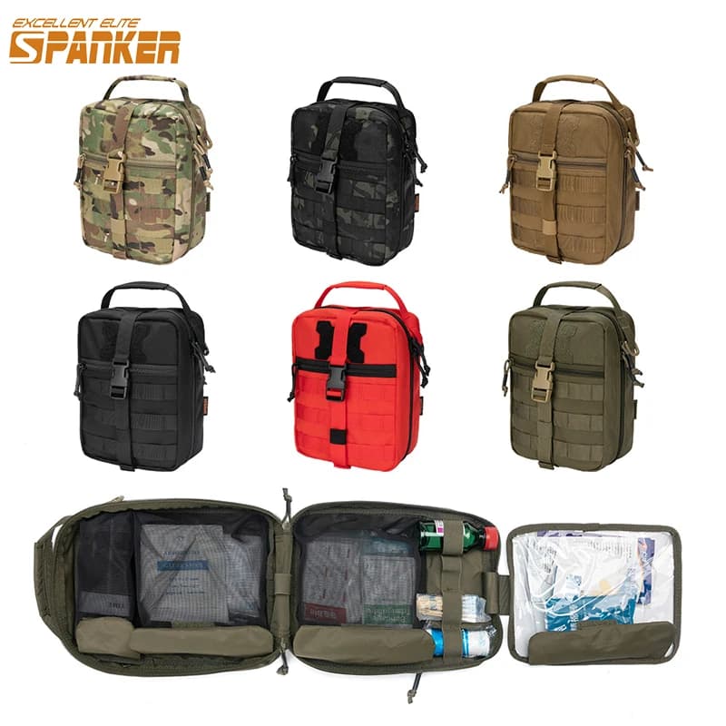 Spanker Borsa di pronto soccorso medico multifunzionale Custodia Molle EDC Kit di emergenza tattico portatile Borsa per accessori per gilet da caccia