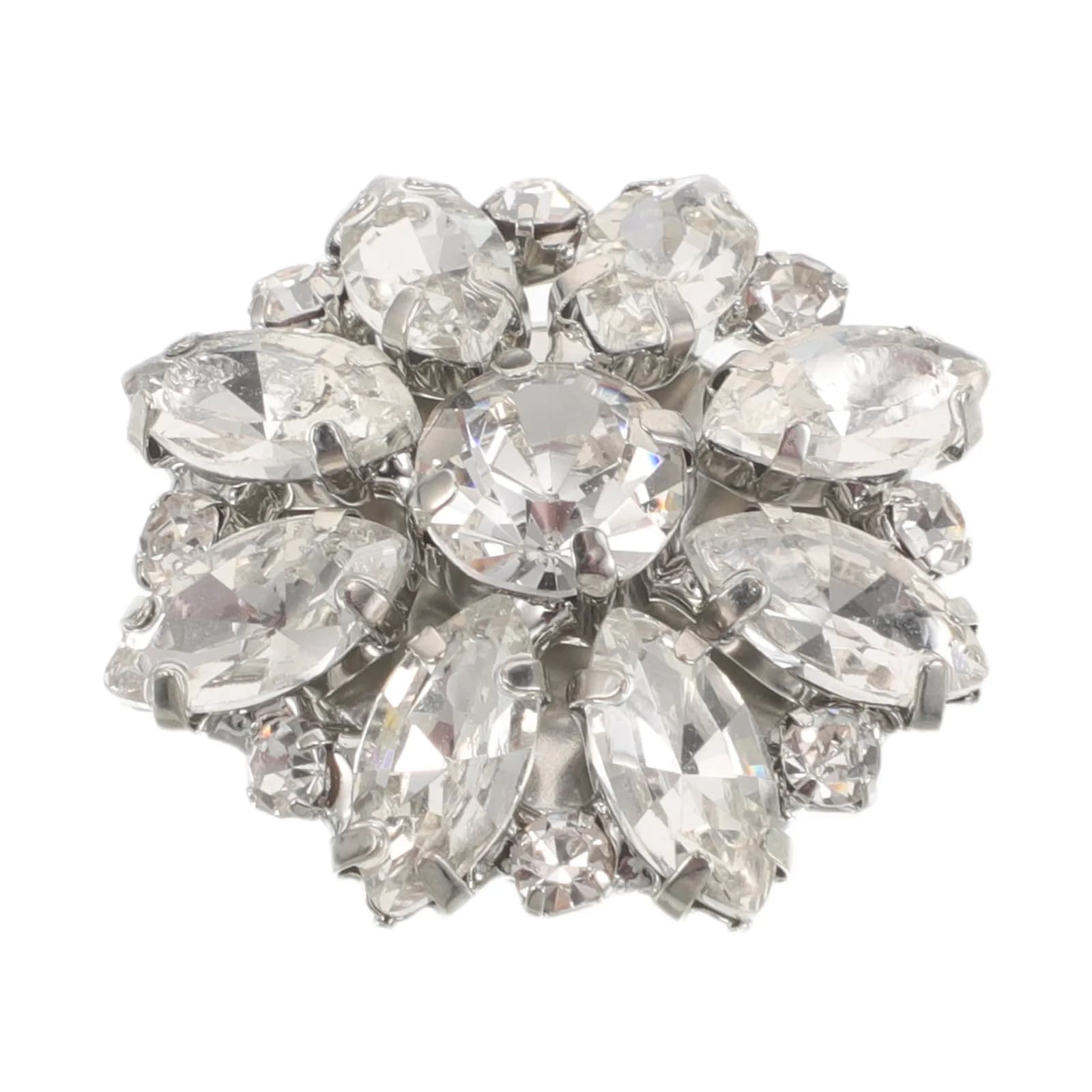 Copri-Bottoni con Strass, Eleganti Copribottoni in Cristallo Bianco per Camicie, Gemelli Staccabili, Gioielli per Abbigliamento Formale e Business