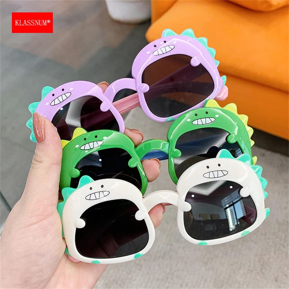 KLASSNUM Bambini Cute Dinosaur Occhiali da sole Ragazzi Ragazze Baby Cartoon Occhiali da sole Party Photo Props Occhiali da sole per bambini Baby 2025
