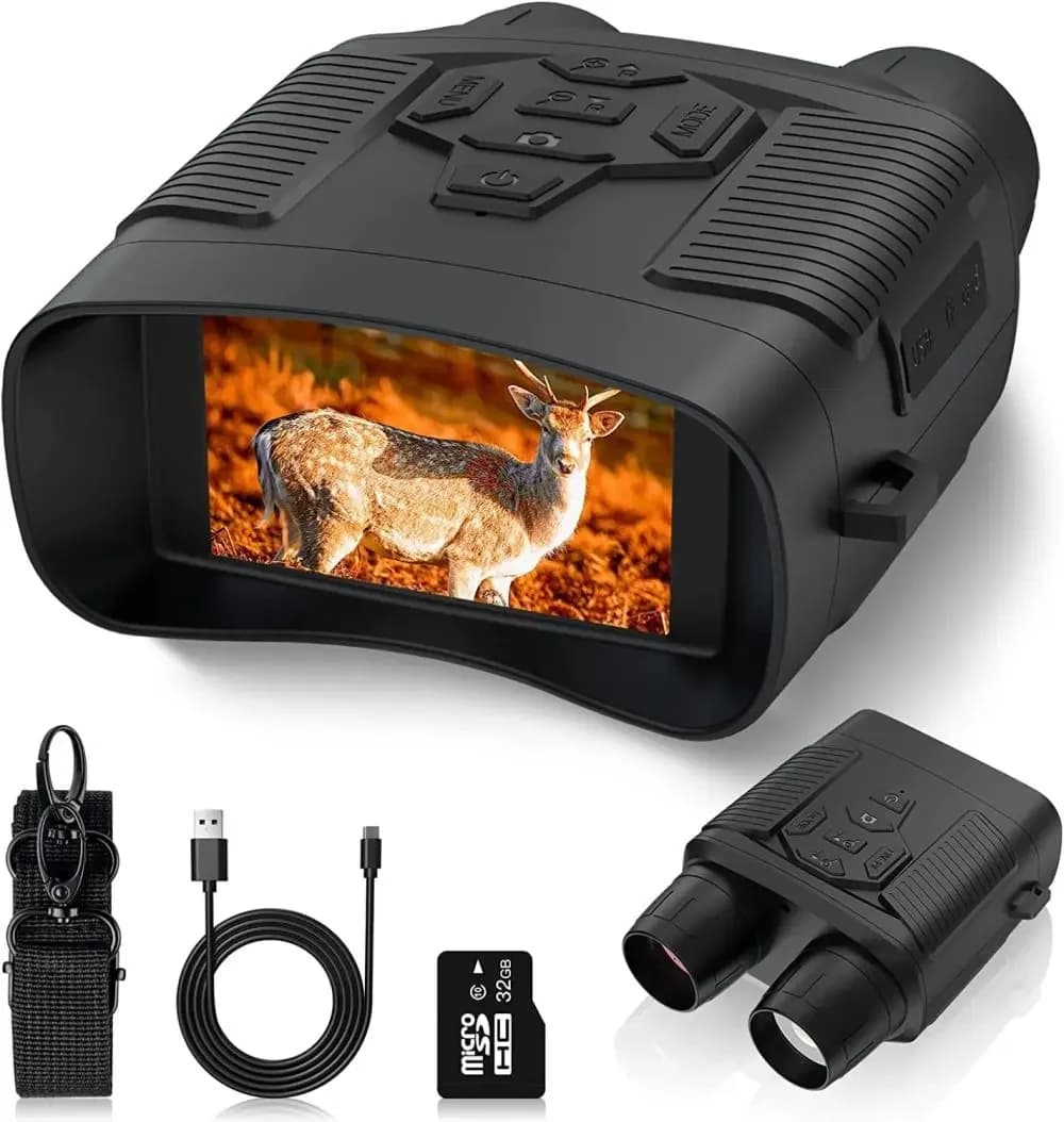 Visione notturna digitale a infrarossi 4K HD per animali selvatici all'aperto Portata 300 m 4000 mAh Ricaricabile Zoom digitale 5X Birdwatching Campeggio