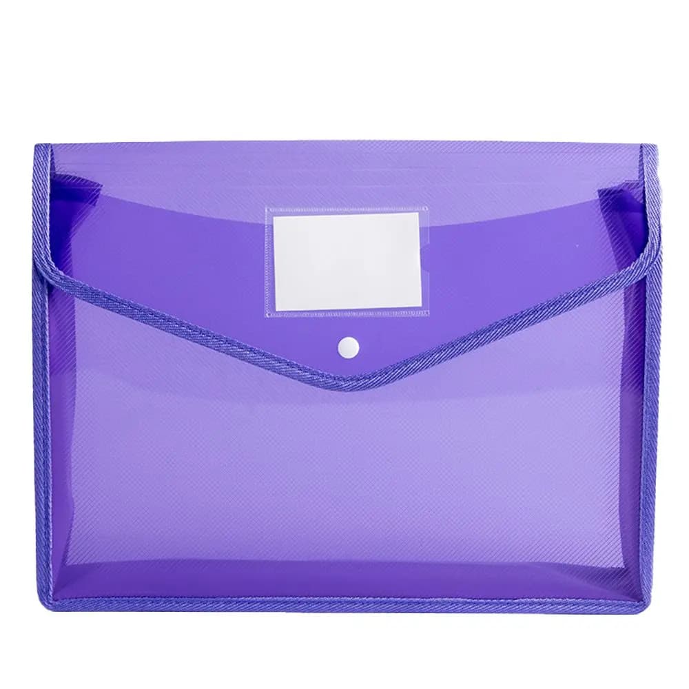 With Label Pocket For School Home Work Office Plastic Storage File Envelopes Stationery Cases Folders Organizers File Bags
