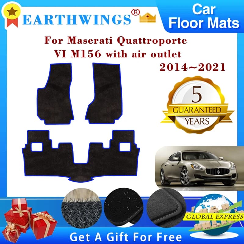 For Maserati Quattroporte VI M156 2014 ~ 2021 With Exit Air Car Mats Panel Pedals Caps Mantle Reliefs Accessories