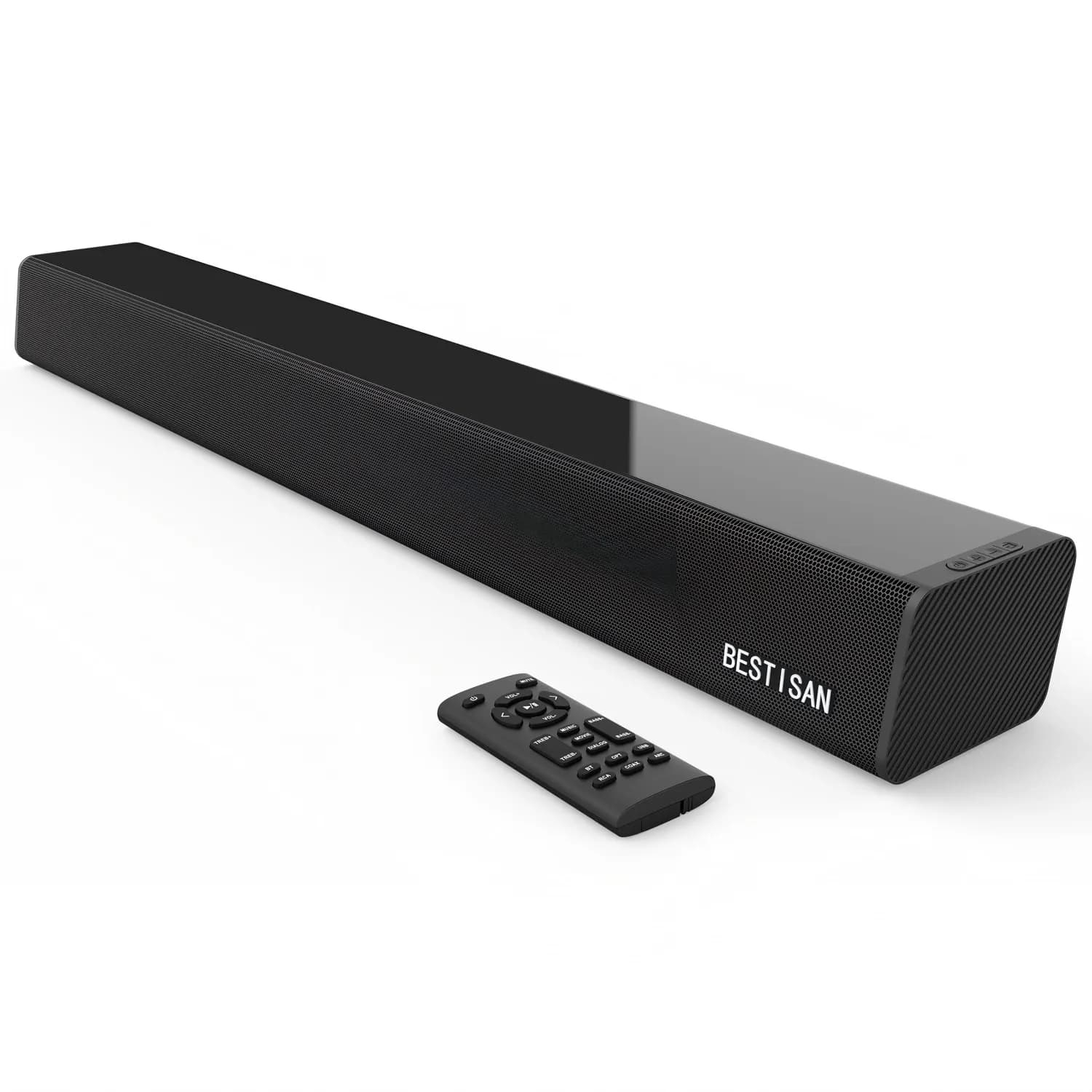 Soundbar da Parete SE05P con Cavo Audio da 3,5mm, Altoparlante Home Theater TV 60W ad Alta Potenza, Sistema Audio BT USB AUX con Ingresso Ottico Coassiale