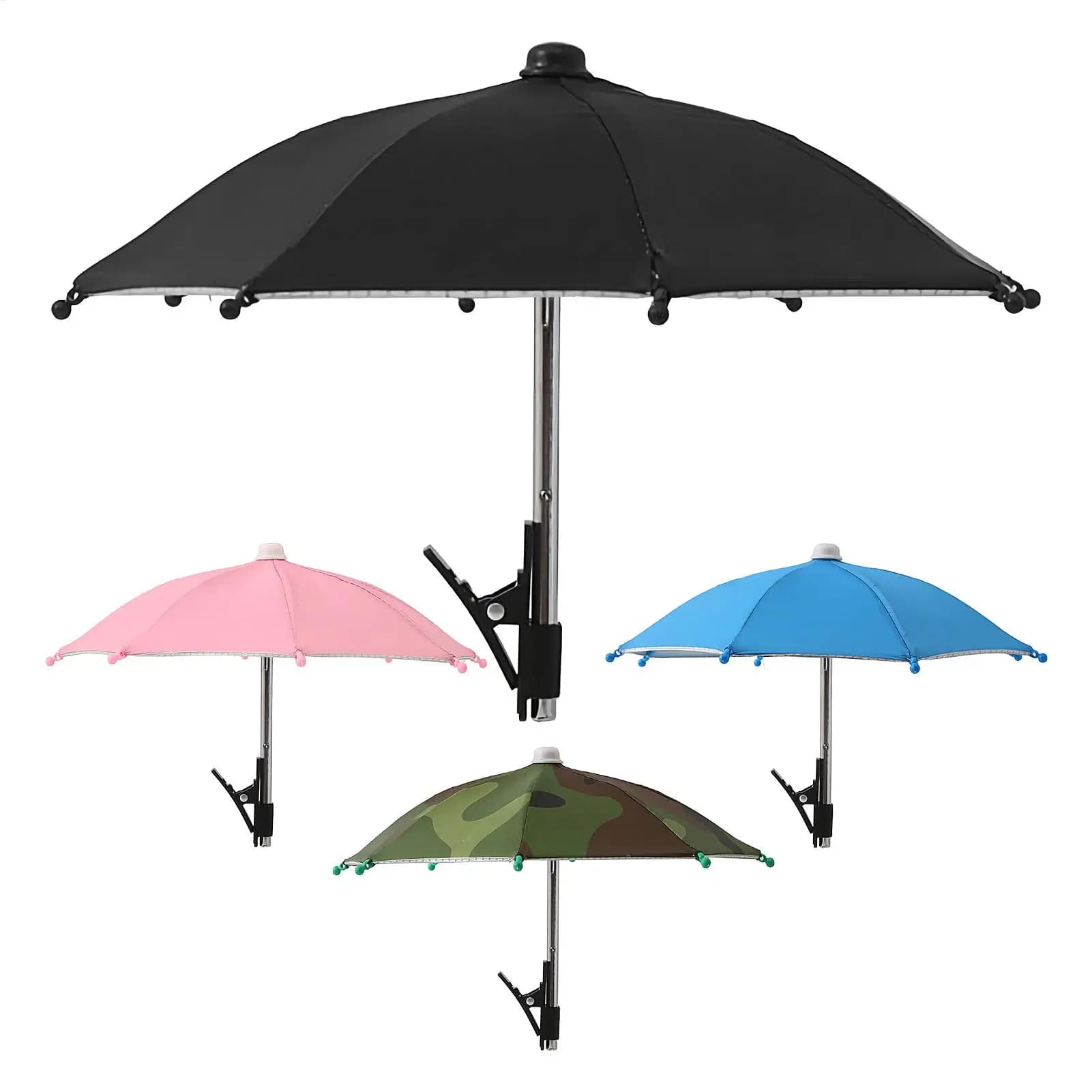 New Cell Phone Umbrella Universal Sunshade for Smartphones Sun Protection Phone Clip Outdoor Cycling Mobile Phone Sunscreen