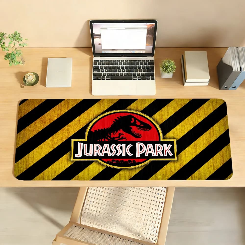 Tappetino per mouse J-Jurassic P-Park, antiscivolo, con bordo bloccabile, per PC, laptop, accessori per ufficio, tastiera in gomma, tappeto XXL per giochi