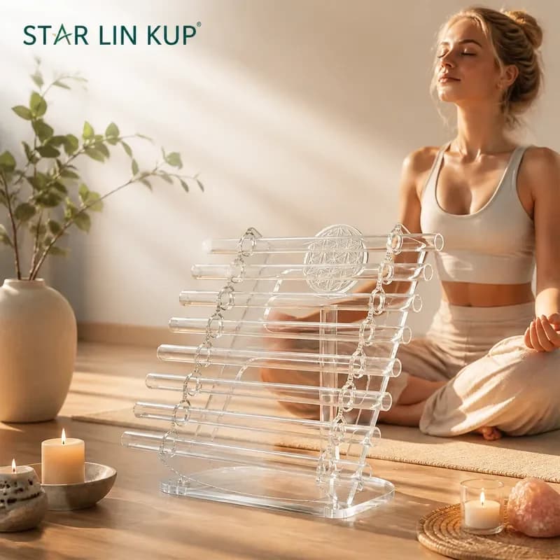 STAR LIN KUP Crystal Singing Harp Life Energy Sound Healing Instrument Quartz Yoga Meditation Professional Therapy Tool