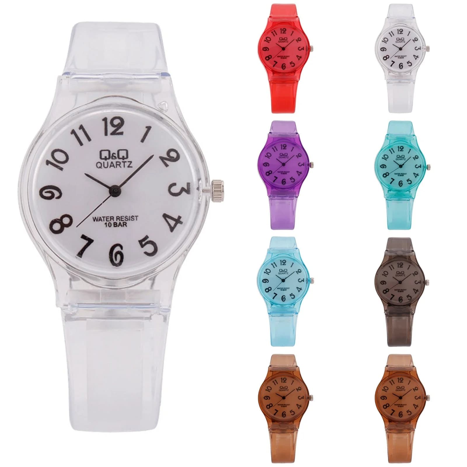 Women's Fashion Casual Style Silicone Strap Classic Round Dial Quartz Wrist Watch Multicolored Women's Hand Decoration