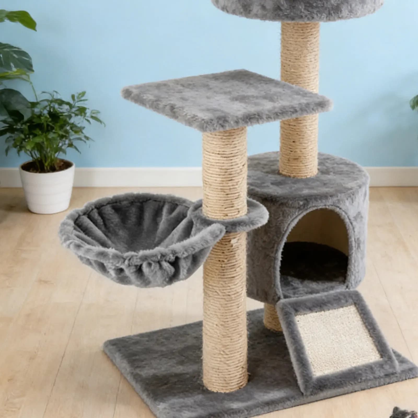 Cuccia Morbida per Gatti, Cesto Sostitutivo per Tiragraffi, Letto Sospeso, Nido per Arrampicata, Cuccia Accogliente per Piccoli Animali Domestici, Uso Interno