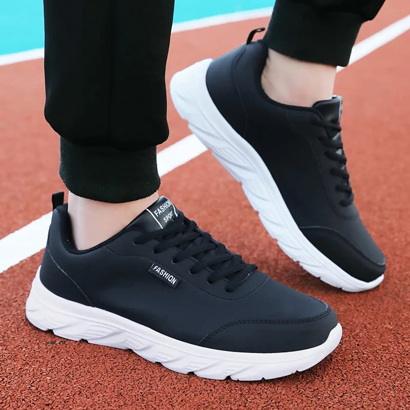 Scarpe da uomo Scarpe in pelle PU impermeabili Scarpe sportive da uomo Scarpe da passeggio leggere da uomo Scarpe vulcanizzate Sneakers da uomo
