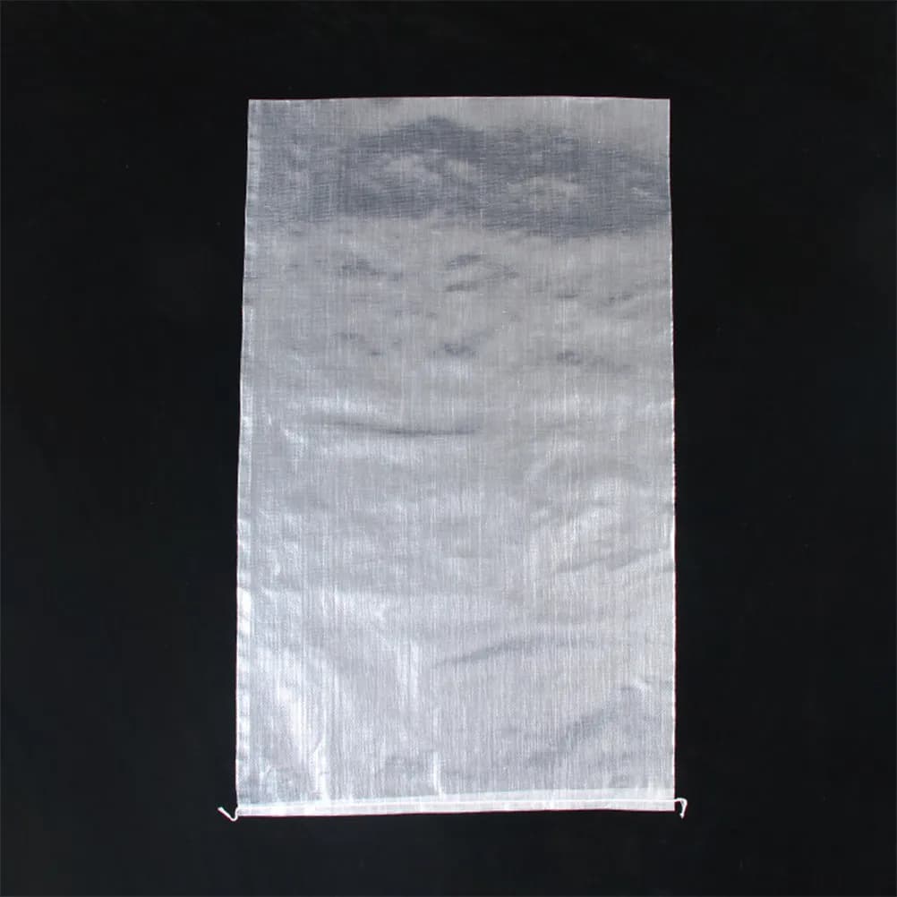 10Pcs Plastic Woven Bags White Strong Reusable Double Sewn for Bulky Packaging Bran Carton Flour Hay Sand Bags Snakeskin Gunny