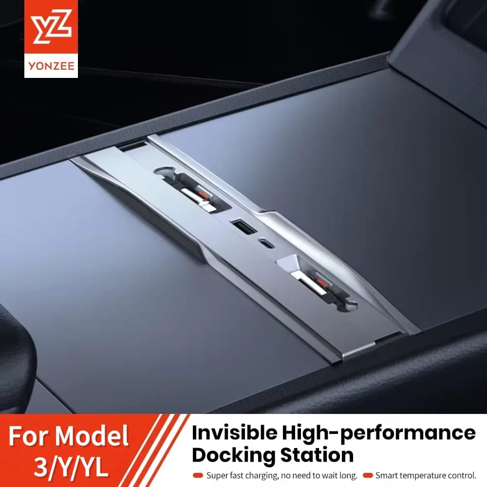 YZ Per Tesla Modello 3 Y Highland Juniper Docking Station Caricatore rapido Dock di espansione intelligente Controllo centrale Shunt di ricarica