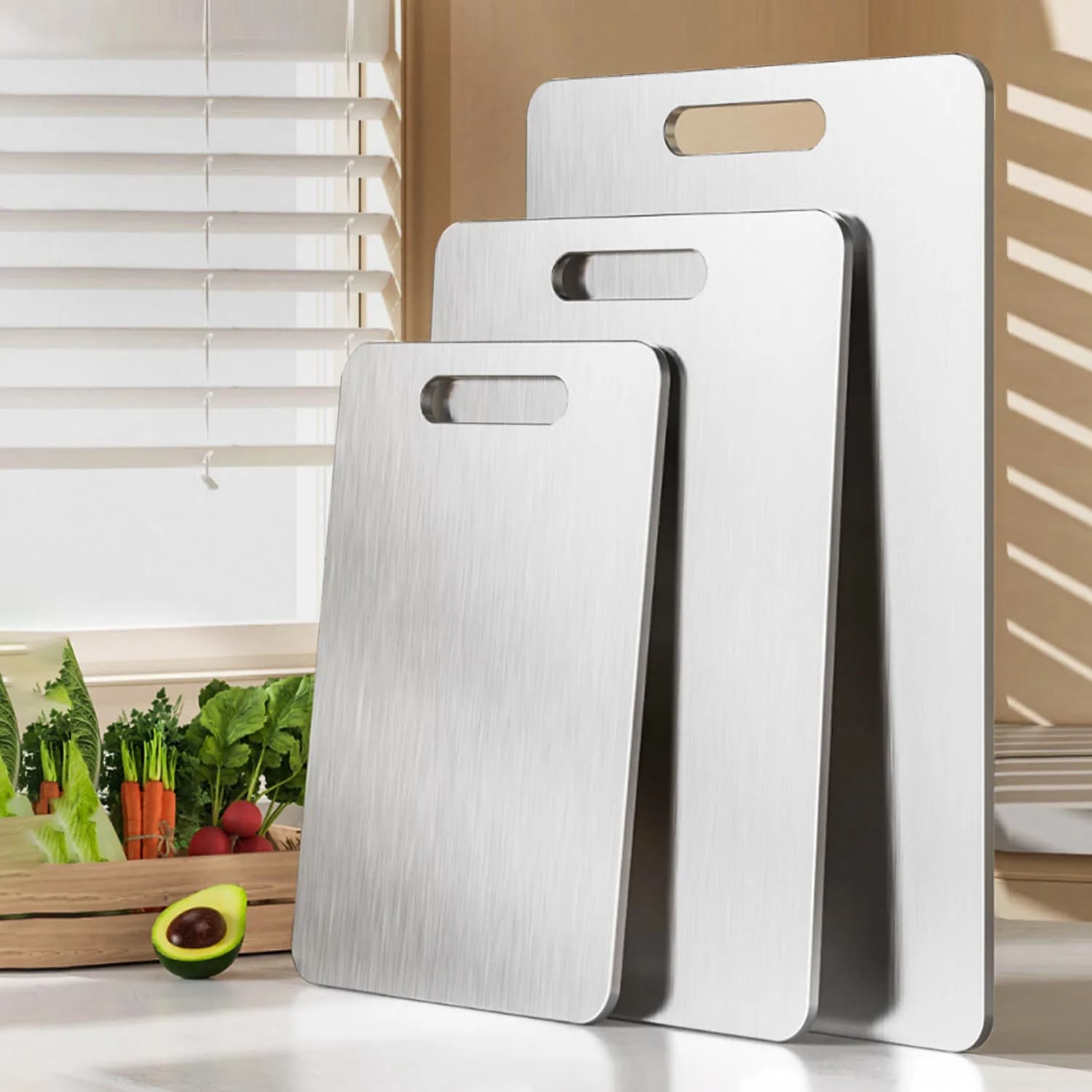 1/1.2/1.5/2mm Thick Pure Titanium Chopping Board For Camping,Antibacterial,Anti-mold,Kitchenware,Double-sidede Cutting Board
