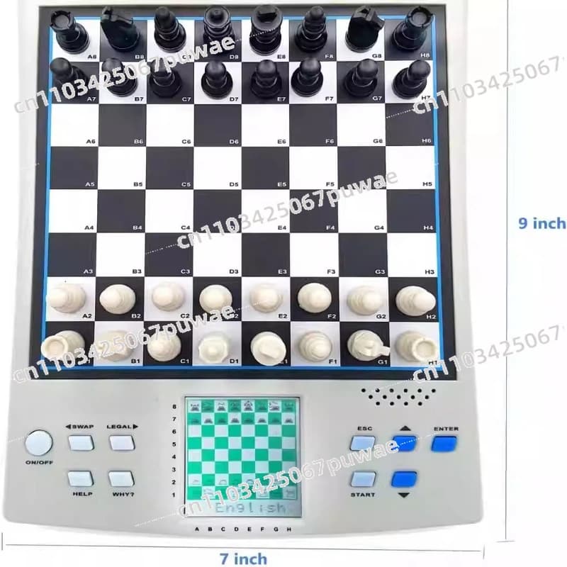 Pezzi degli Scacchi Magnetici con Programma di Autoapprendimento, Scacchiera Elettronica per Principianti con Funzione Parlante in Inglese