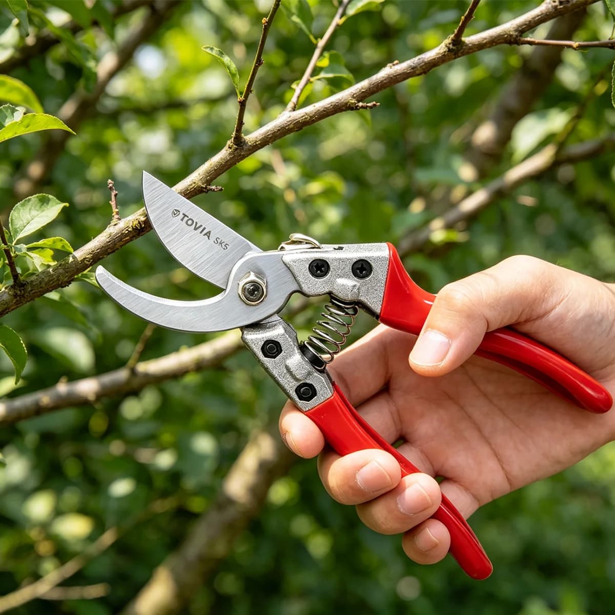 1Pcs Ergonomic Stainless Steel Pruning Shears Lawn Care Multifunctional Gardening Shears Non-Slip Durable Pruning Shears