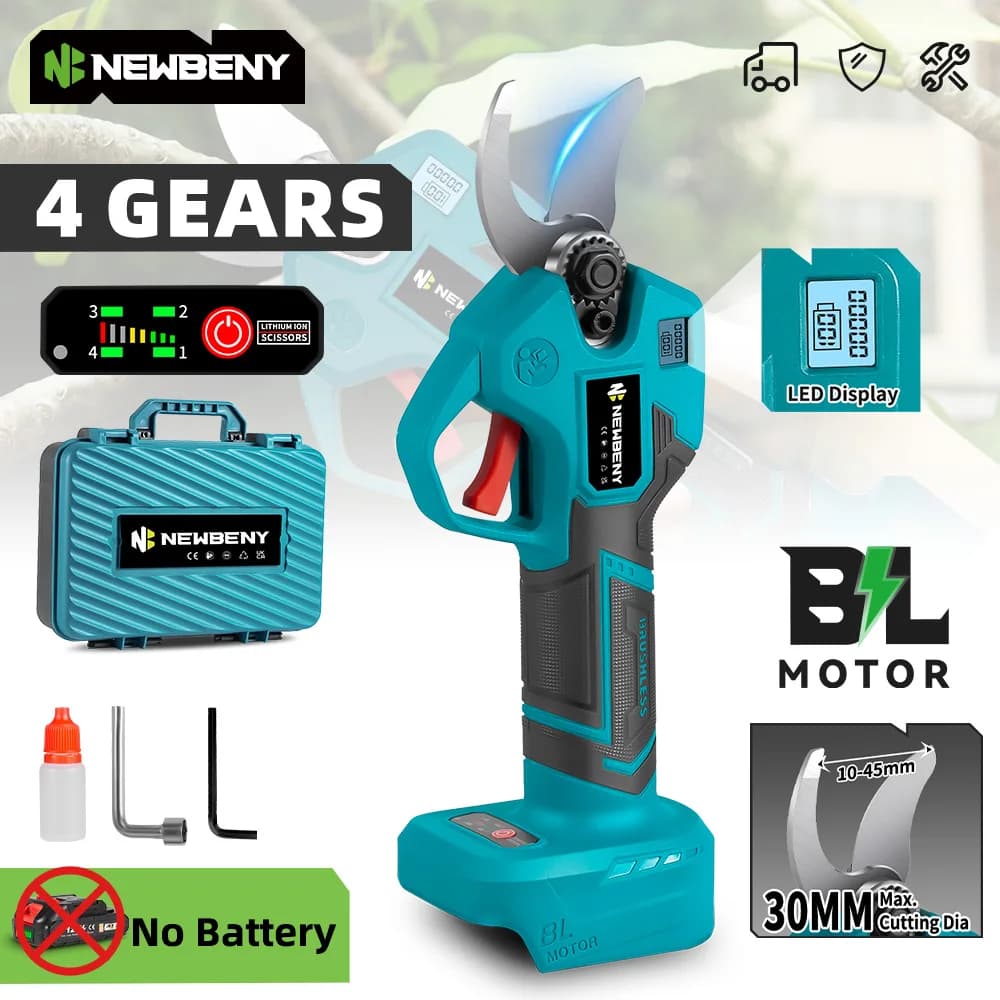 NEWBENY 1800W Electric Powerful Brushless 4 Marce Cordless Palm Tree Scissors Garden Cutting Tool For Makita Battery Spille