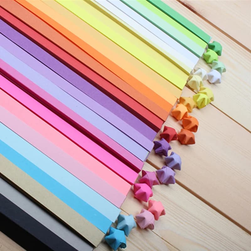 540 Sheets 27Colors Origami Stars Paper Strips Lucky Star Origami Decoration Folding Paper DIY Kids Hand Art Crafting Supplies
