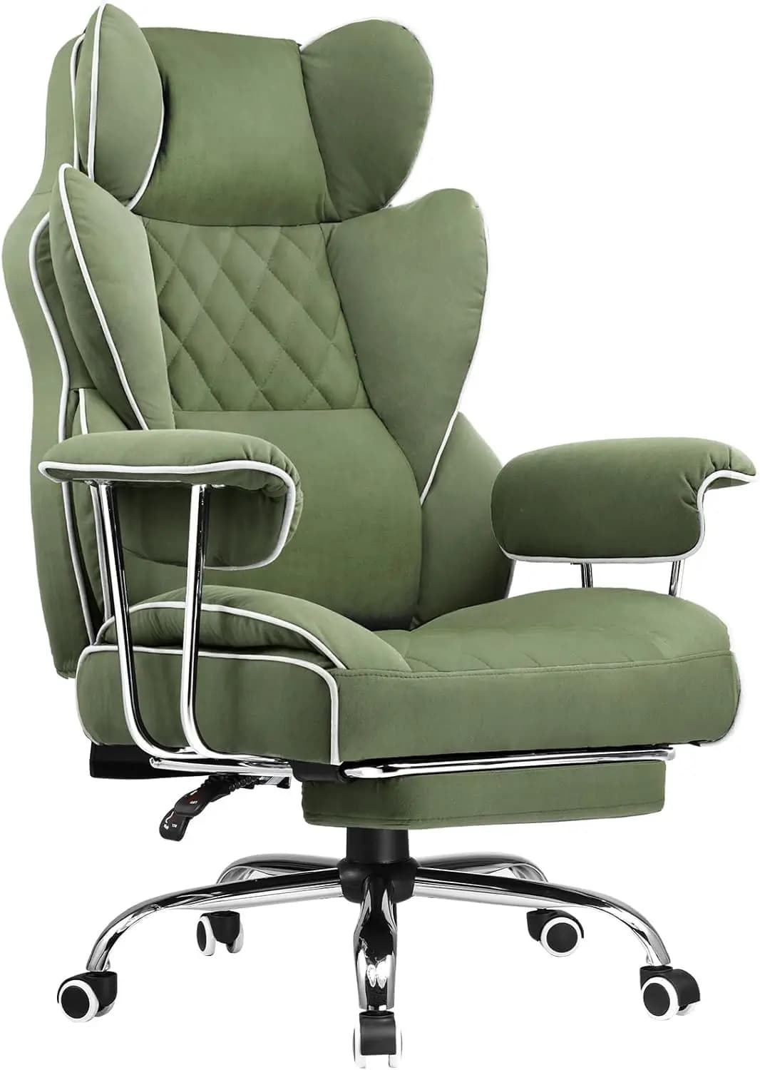 Sedia da gaming ergonomica con supporto lombare, poggiapiedi regolabile, schienale alto per ufficio e uso domestico