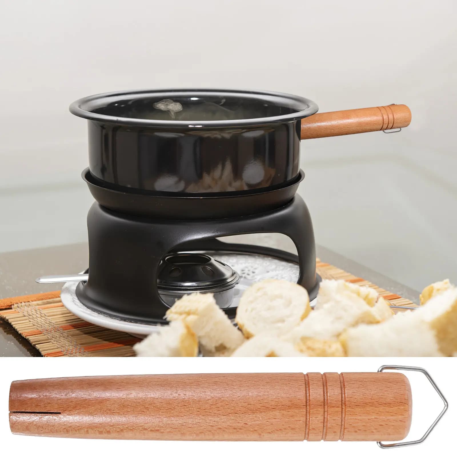 Manico in legno per pentola e casseruola con 2 viti, universale, di ricambio per pentole, casseruole, pentole per latte, utensili da cucina, padelle e wok