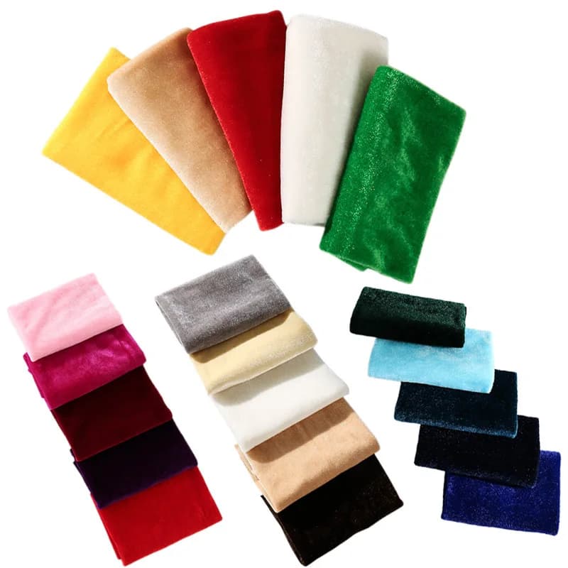 5 pcs 50x50cm Solid Color Velvet Fabric 100% Cotton Fabric For Baby Dress Sewn Hat Bedlinen Pillow Patchwork DIY