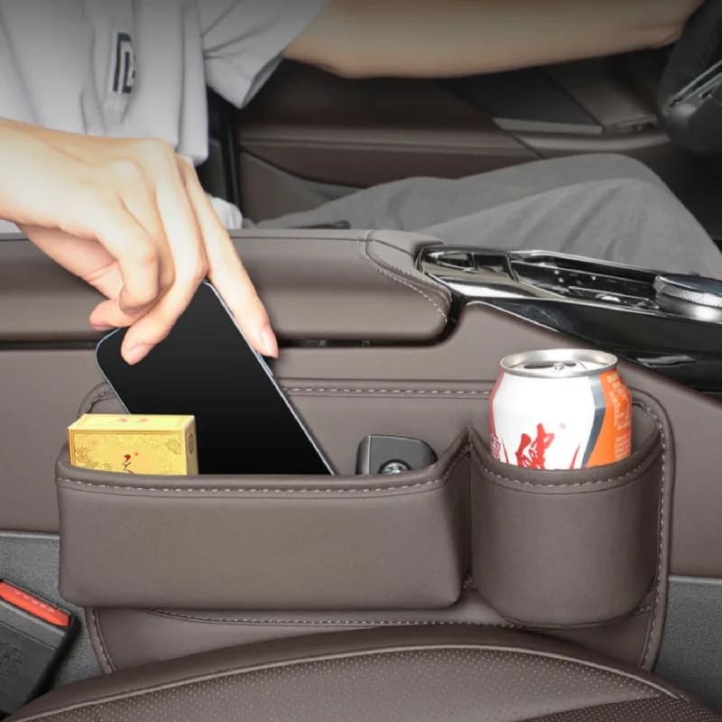 Per Nissan Pathfinder R51 Tiida C11 Nota 2004 ~ 2012 Seggiolino Auto Gap Scatola di Immagazzinaggio Con Portabicchieri Durevole Organizer Tasca Accessori