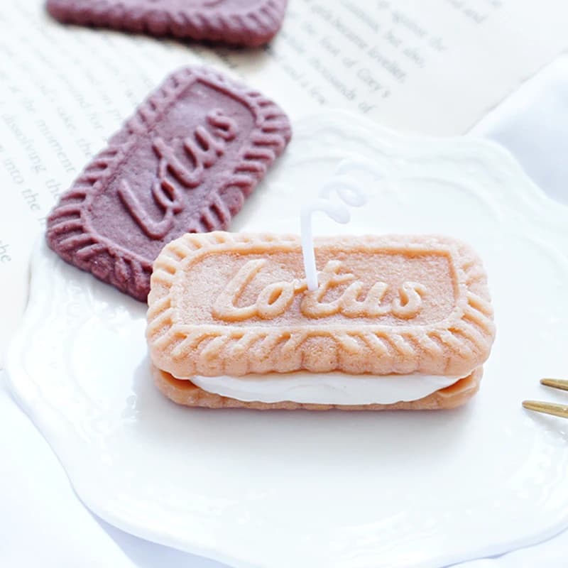 Stampo in Silicone per Candele a Forma di Biscotto Fai-da-Te, Stampo per Cioccolato e Dolci Artigianali