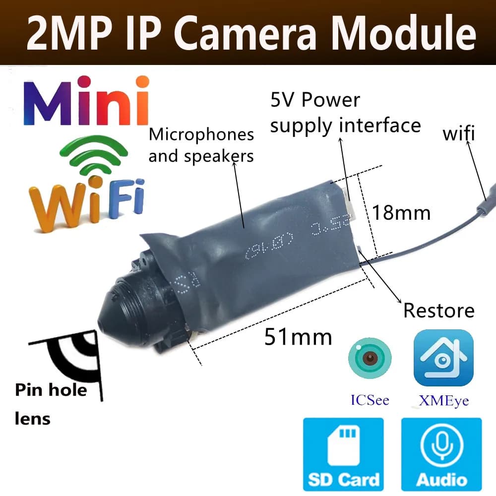 Modulo telecamera IP fai da te Mini modulo Wifi piccolo Icsee Xmeye Sdk 1080P Wireless PCB Security P2P Audio bidirezionale Industrial Smart Cloud
