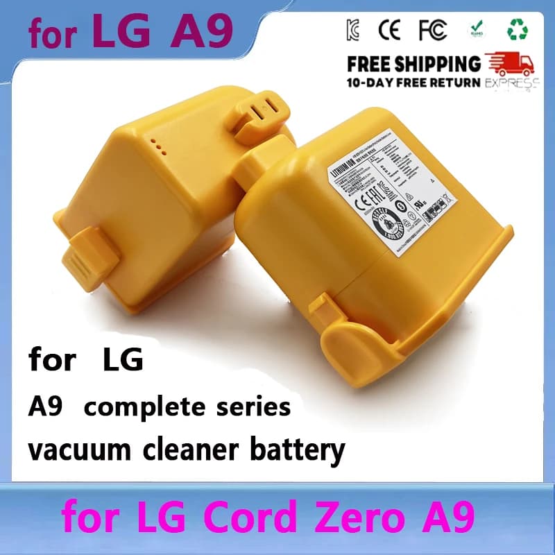 Replacement Battery for LG A9 Cord Zero A9,A9S,P9,A9K-CORE,A9MAX,A9T-Ultra,A9K-PRO,A9N,A9M,A9 Plus 25.55V 4000mAh 6000mAh