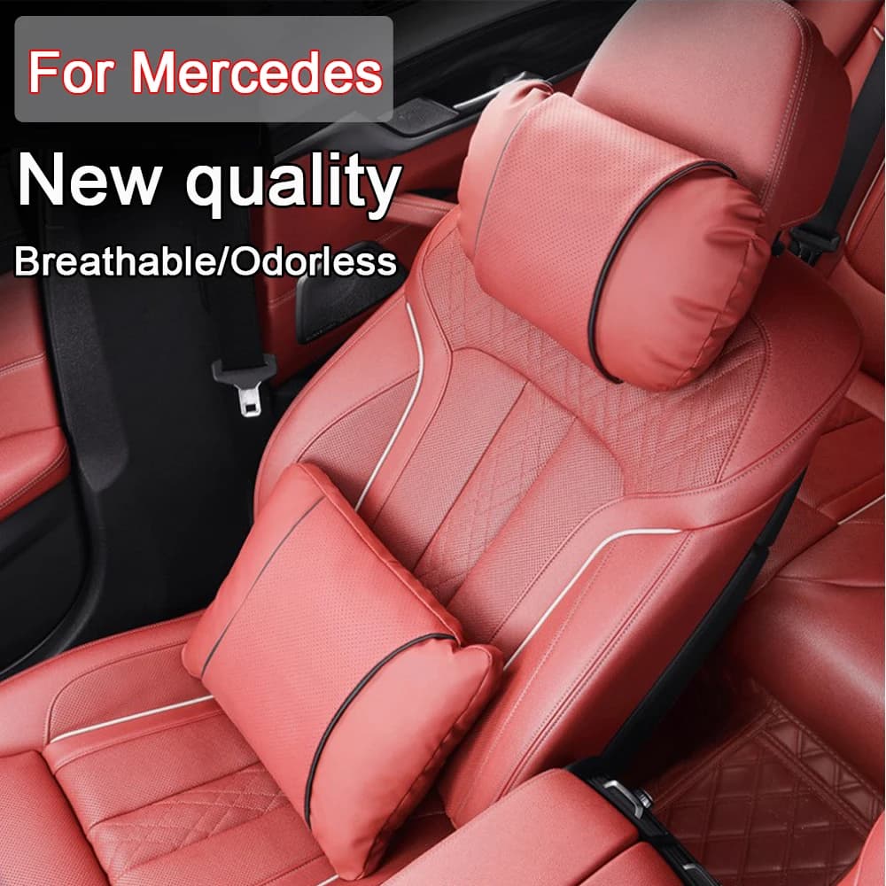 Car Headrest Neck Support Neck Pillow Soft Car Waist Pillow For Mercedes Benz AMG A B C E S Class W204 W205 W212 W213 W176