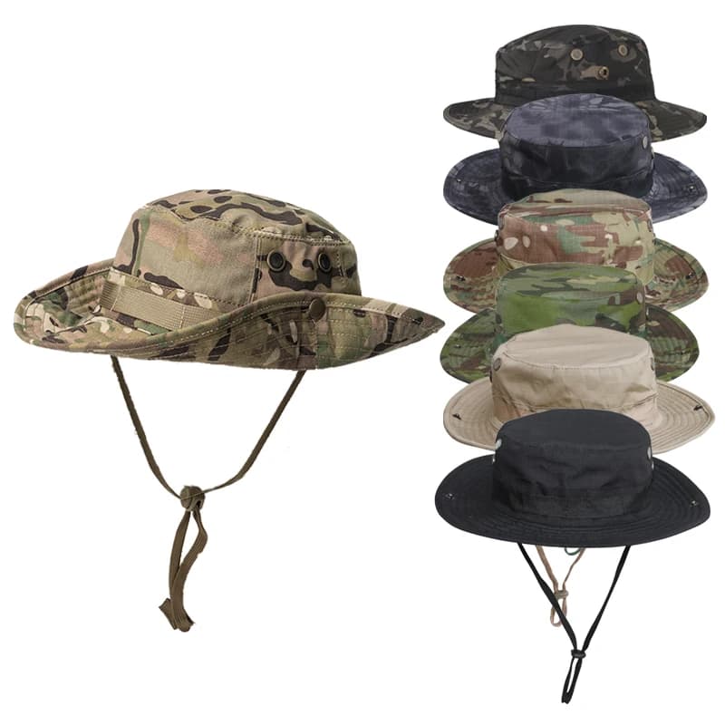 Breathable Boonie Hat Sun Protection Cap UPF50+ UV Wide Brim Outdoor Hat Foldable Lightweight Fishing Camping Beach Hat