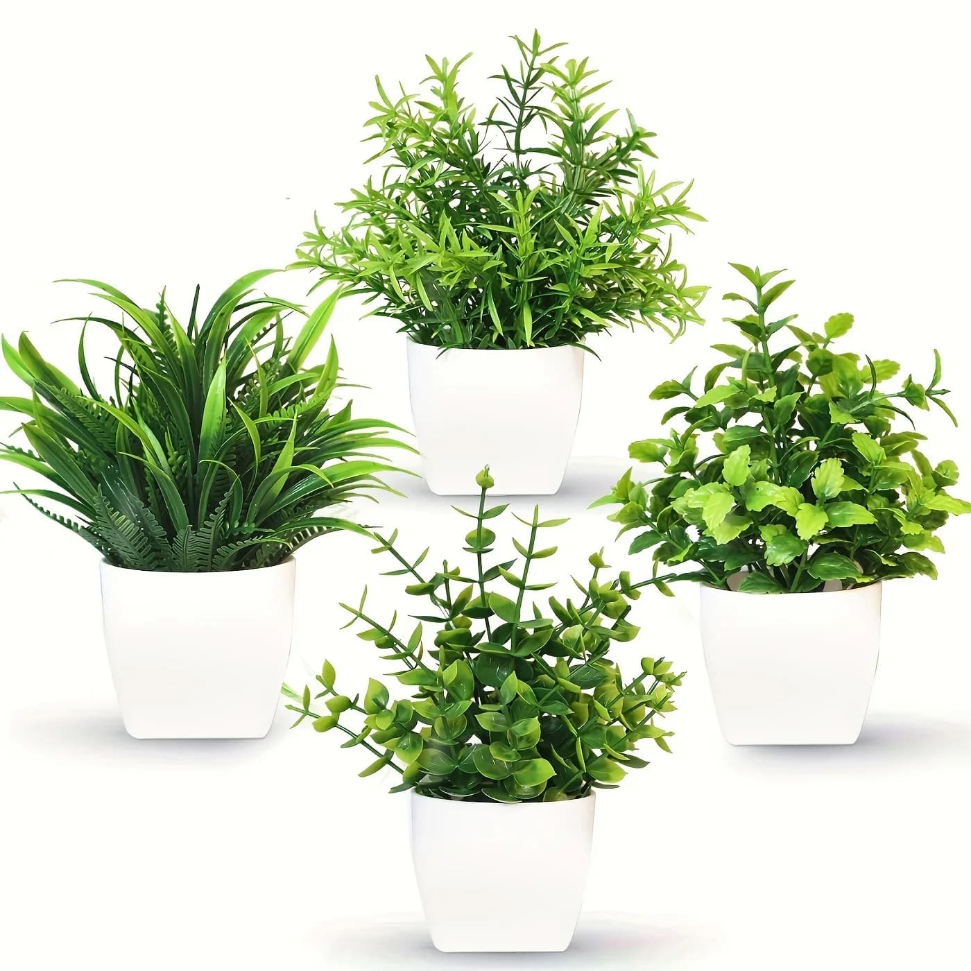 1 pcs artificial bonsai green plant fake flower eucalyptus pot plant for interior exterior home bedroom garden decoration suppliers