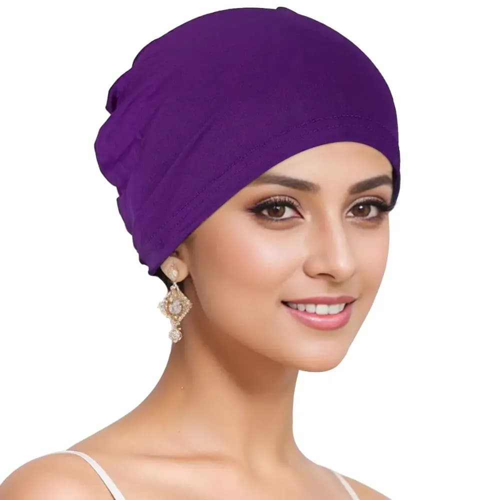 New Premium Muslim Hijab Caps Cotton Solid Color Elastic Bonnet Cap Musliman Turban Fashion Closed Hijab Underscarf