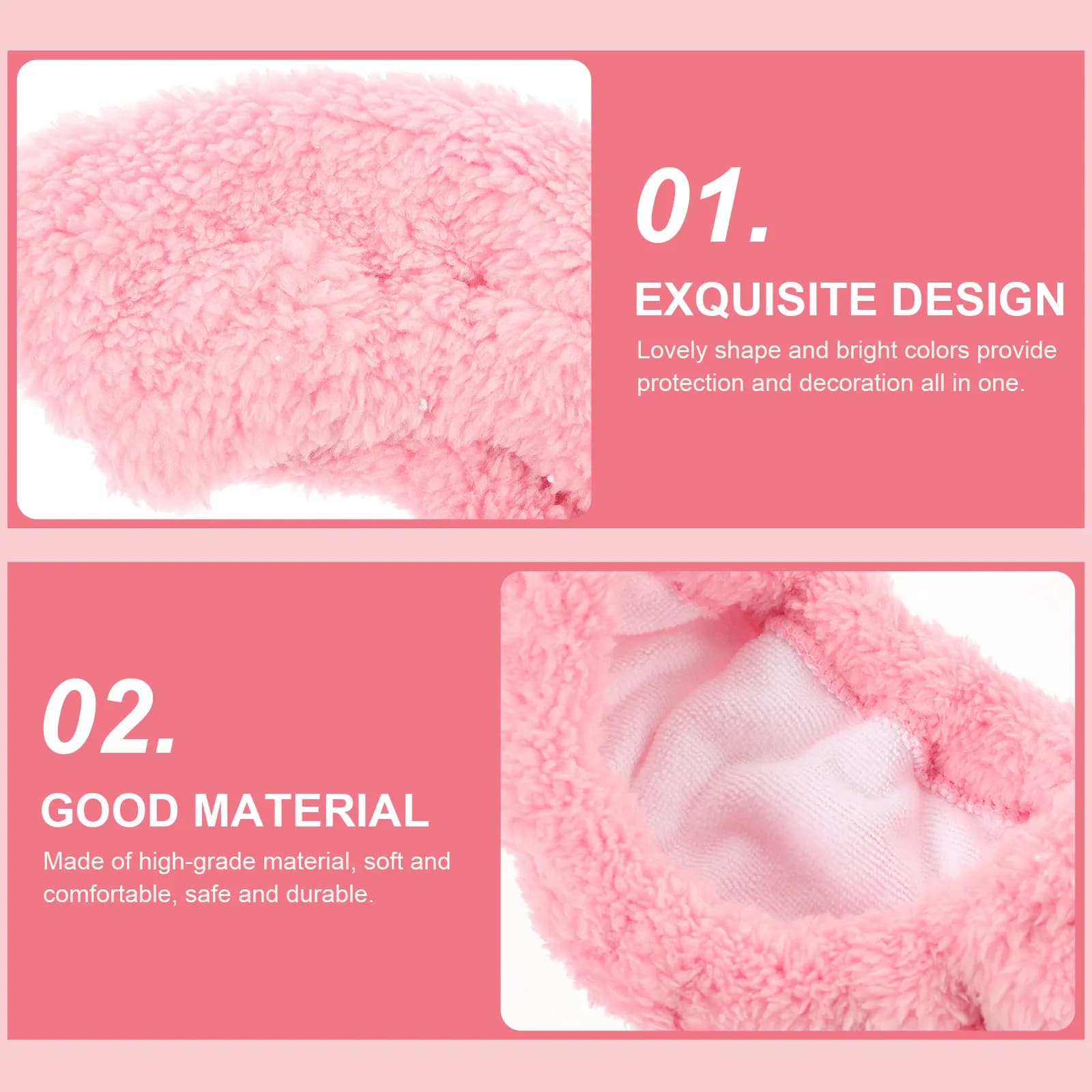 2 paia di coperture elastiche per pattini per bambini, spesse e morbide, con assorbimento dell'acqua, protezione per pattini da hockey su ghiaccio, colore rosa chiaro, taglia S