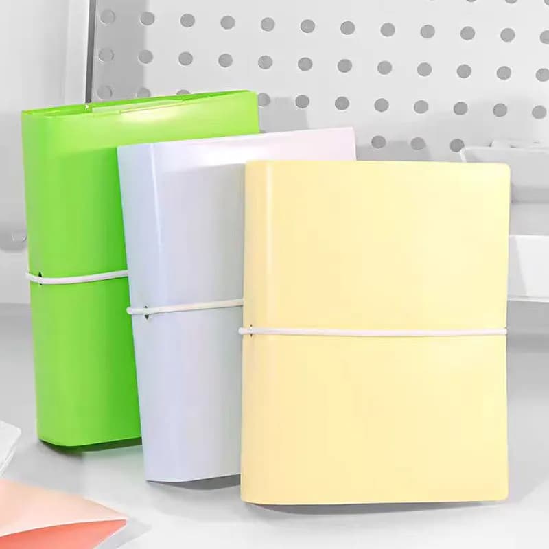 1Piece Portable M5 5 Rings Loose Leaf Binder Notebook Planner Storage Collect Book PVC Notebook Cover Shells Closure Stationery