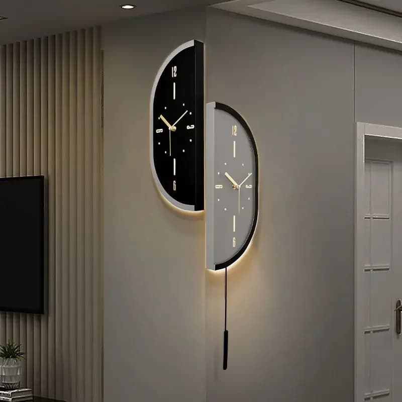 Corner wall clock Living room clock Wall clock with silent display Modern design wall clock Home decoration for sale