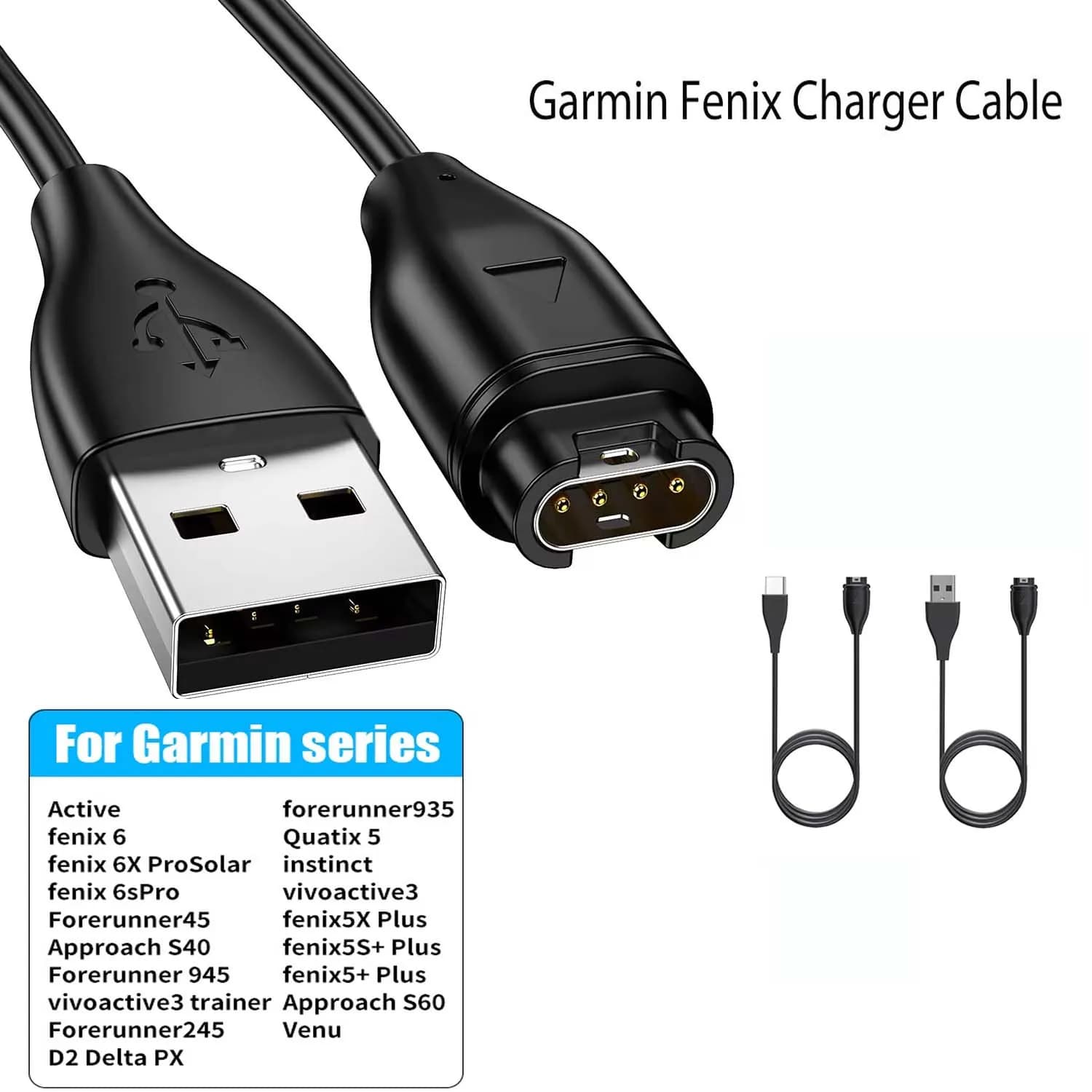 Cavo di ricarica sostitutivo per Smartwatch Garmin Approach S10 S12 S40 S42 S50 S60 S62 S70