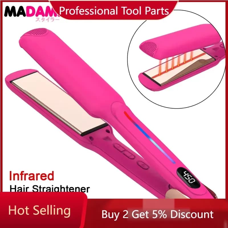 Hair Straightener Curler Titanium Plate Fast Heating Flat Iron 230℃ / 450°F Professional Styling Tool