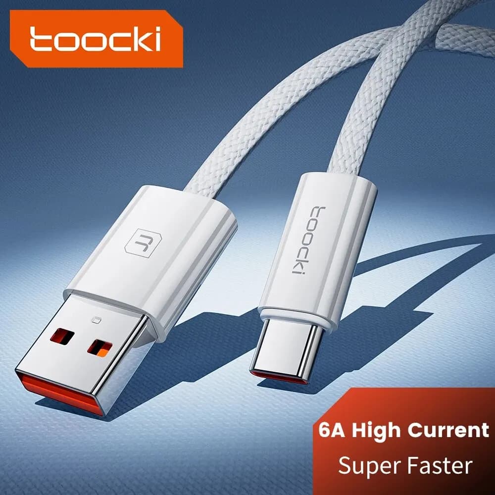 Toocki 6A Cavo USB Tipo C 66W Ricarica rapida per Huawei P40 P30 Tipo C Cavo per iPhone 15 Pro Max Xiaomi Samsung S24 Cavo dati