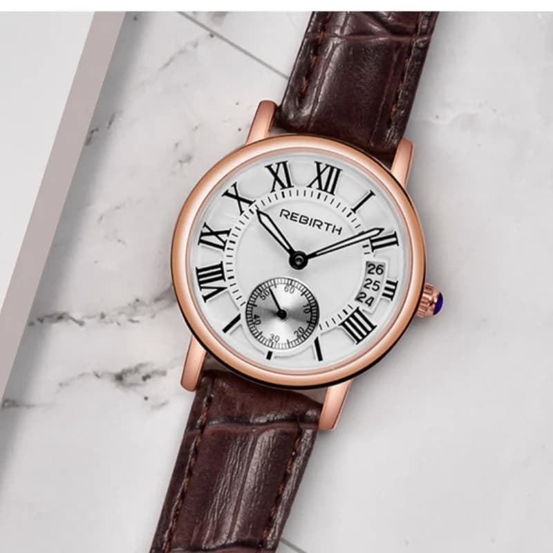 RINASCITA 2012 Orologio al quarzo con quadrante in scala romana di marca originale per le donne Orologi da donna da donna impermeabili alla moda elegante