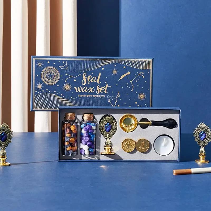 Constellation Wax Seal Stamp Set Lacquered Stamp Sealing Wax Kit Craft Supplies Scrapbooking Wedding Invitation Decoration